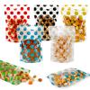 100 Pack Clear Cookie Cellophane Treat Bags, Self Sealing Gold Dot Candy Cookie Bags with Seal and Handle, Resealable Food Packaging Bags for Bakery Candy Chocolate Gift Giving 6.1 x 8.8in (Gold) view 1