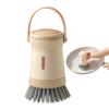 Dish Brush - Cleaning Pads with Soap Dispenser,Kitchen Dish Pot Scrub Brush,for Pan Cookware Stove Sink Bowl Utensils Cups Cutting Board Picnic Daily Home view 1