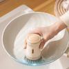 Dish Brush - Cleaning Pads with Soap Dispenser,Kitchen Dish Pot Scrub Brush,for Pan Cookware Stove Sink Bowl Utensils Cups Cutting Board Picnic Daily Home view 2