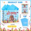 Wauprant Cute Otter Birthday Gift Bag Couple Otter Birthday Bag with Tissue Paper Greeting Card My Otter Half Theme Bday Party Decorations Supplies for Under the Sea Animal Lover view 2