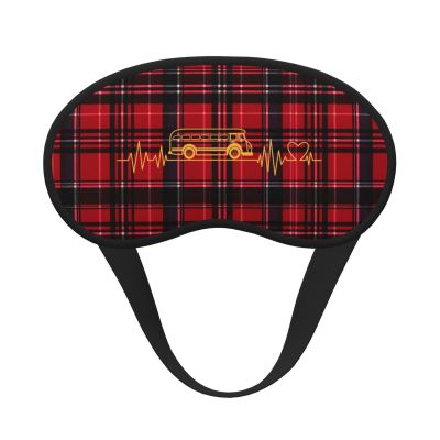 School Bus Driver Heartbeat Polyester Satin 3PCS Blackout Sleep Mask Adjustable Strap Men Women Comfortable Eyeshade Night Travel1