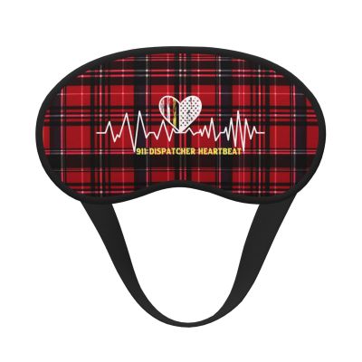 911 Dispatcher Heartbeat Polyester Satin 3PCS Blackout Sleep Mask Adjustable Strap Men Women Comfortable Eyeshade Night Travel5