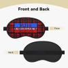 Vote Like Your Democracy Depend On It Polyester Satin 3PCS Blackout Sleep Mask Adjustable Strap Men Women Comfortable Eyeshade Night Travel0 view 2
