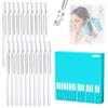 Earwax Removal Adhesive Swabs, 24 Pcs Reusable Ear Wax Removal Kit Ear Wax Sticks with Dust Cover Packaging, Sticky Soft Head Ear Pick for Kids & Adults (Small) view 1