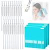 Earwax Removal Adhesive Swabs, 72 Pcs Reusable Ear Wax Removal Kit Ear Wax Sticks with Dust Cover Packaging, Sticky Soft Head Ear Pick for Kids & Adults (Small)