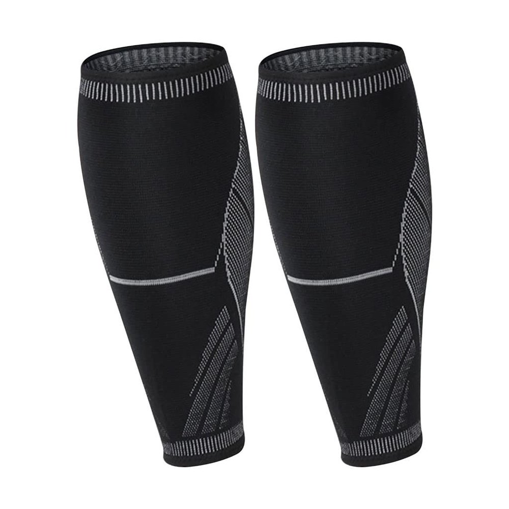 1pair Women Men Elastic Compression Anti Slip Outdoor Sports Calf Sleeve Brace Cycling Running