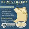 Stoma Cover Foam Filters for Laryngectomees with Improved Adhesive - Large White, Single Removable Tape (30) view 1