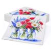 Gift Boutique Patriotic Cocktail Napkins 100 Pack Disposable Beverage Napkins 4th of July Red White Blue Floral Independence Day Party Supplies view 3