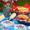 Gift Boutique Patriotic Cocktail Napkins 100 Pack Disposable Beverage Napkins 4th of July Red White Blue Floral Independence Day Party Supplies view 4