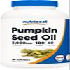 Nutricost Pumpkin Seed Oil 3,000mg Per Serving, 180 Softgels for 60 Servings Per Bottle - GMO-Free, Gluten-Free, Dietary Supplement view 1