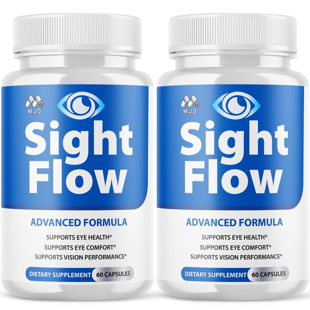 (2 Pack) Sight Flow Capsules, Official SightFlow Eye Health Support Pills with All Natural Ingredients, Sight Flow Advanced Eye Health Support with Premium Vitamins for Women and Men (120 Capsules)