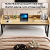 Mobile OverBed Table with 360 Wheels and Heavy - Duty Metal Legs. Laptop Desk for Queen - Sized Beds. Features Baffle Holder, Ideal for Home & Hospital Use(Natural,150cm/59in) view 3