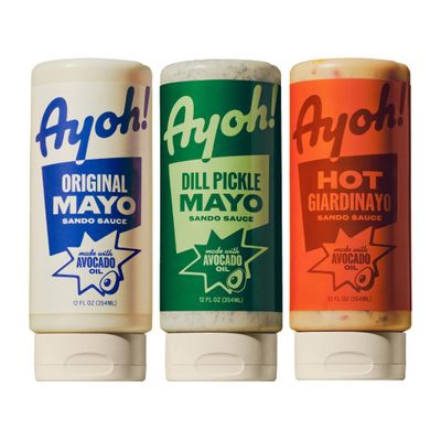 Ayoh Foods Sando Sauce Original Flavors Variety Pack | Creamy Sandwich Sauce Now Made w/ Avocado Oil | Seed oil, Gluten-free, Non-GMO | Bold sauce for sandwiches, wraps & dips | Chef-crafted by Molly Baz | 12 oz - 3 bottles
