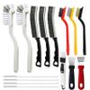 15Pcs Crevice Cleaning Brush Set, Hard Bristle Scrub Brushes Tools for Deep Cleaning Gap,Window Groove Cleaning Brush for Sliding Door Sill Tile Lines Shutter Corner Sink Teapot Bottle (1 Set)