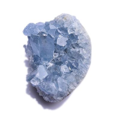 AEVHBAMXN Blue Celestite Crystal Geode Cluster Irregular Celestine for Home Decor,100~200g