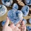 AEVHBAMXN Blue Celestite Crystal Geode Cluster Irregular Celestine for Home Decor,100~200g view 2