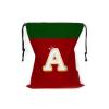 simplmasygenix Personalized Christmas Sacks 12 15inch Drawstring Christmas Gift Bags with Letters, Reusable Monogram Alphabet Santa Bags for Holiday Home Party Favor Supplies (A) view 1