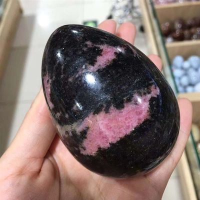 TYSTABPC Rose Stone Crystal Quartz Gem Egg Room Decoration Home furnishings Aquarium Birthday Present (Size : 300-350g)