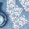 100Pcs Blue Floral Paper Napkins 3 Ply Disposable Cocktail Napkins Hummingbird Hand Towels for Bathroom Wedding Bridal Tea Party Supplies view 3