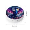 CASOWAT Dragon Contact Lens Case, Portable Round Travel Case with Mirror And 2 Pots, Leak-Proof Compact Storage for Daily Use view 2