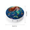 CASOWAT Mermaid Contact Lens Case, Portable Round Travel Case with Mirror And 2 Pots, Leak-Proof Compact Storage for Daily Use view 2