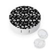 CASOWAT Halloween Pumpkin Ghost Spider Web Contact Lens Case, Portable Round Travel Case with Mirror And 2 Pots, Leak-Proof Compact Storage for Daily Use view 1