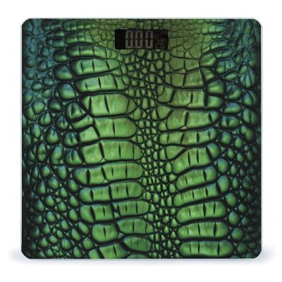 Alligator Skin Bathroom Scale for Body Weight Bathroom Weighing Scale with Backlit LCD Display Highly Accurate Measures Weight Up to 180kg