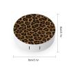 CASOWAT Leopard Print Contact Lens Case, Portable Round Travel Case with Mirror And 2 Pots, Leak-Proof Compact Storage for Daily Use view 2