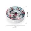 CASOWAT Husky Dog Contact Lens Case, Portable Round Travel Case with Mirror And 2 Pots, Leak-Proof Compact Storage for Daily Use view 2