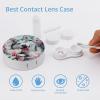 CASOWAT Husky Dog Contact Lens Case, Portable Round Travel Case with Mirror And 2 Pots, Leak-Proof Compact Storage for Daily Use view 3