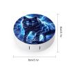 CASOWAT Lightning Wolf Contact Lens Case, Portable Round Travel Case with Mirror And 2 Pots, Leak-Proof Compact Storage for Daily Use view 2