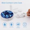 CASOWAT Lightning Wolf Contact Lens Case, Portable Round Travel Case with Mirror And 2 Pots, Leak-Proof Compact Storage for Daily Use view 3