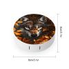 CASOWAT Autumn Wolf Contact Lens Case, Portable Round Travel Case with Mirror And 2 Pots, Leak-Proof Compact Storage for Daily Use view 2