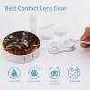 CASOWAT Autumn Wolf Contact Lens Case, Portable Round Travel Case with Mirror And 2 Pots, Leak-Proof Compact Storage for Daily Use view 3