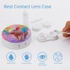 CASOWAT Cute Angel Pig Rainbow Wing Contact Lens Case, Portable Round Travel Case with Mirror And 2 Pots, Leak-Proof Compact Storage for Daily Use view 3