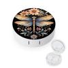 CASOWAT Dragonfly Contact Lens Case, Portable Round Travel Case with Mirror And 2 Pots, Leak-Proof Compact Storage for Daily Use view 1