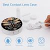 CASOWAT Dragonfly Contact Lens Case, Portable Round Travel Case with Mirror And 2 Pots, Leak-Proof Compact Storage for Daily Use view 3