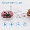CASOWAT Cute Panda Cherry Contact Lens Case, Portable Round Travel Case with Mirror And 2 Pots, Leak-Proof Compact Storage for Daily Use view 3