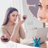 CASOWAT Cute Panda Cherry Contact Lens Case, Portable Round Travel Case with Mirror And 2 Pots, Leak-Proof Compact Storage for Daily Use view 4