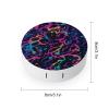 CASOWAT Neon Leopard Contact Lens Case, Portable Round Travel Case with Mirror And 2 Pots, Leak-Proof Compact Storage for Daily Use view 2