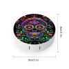 CASOWAT Sugar Skull Contact Lens Case, Portable Round Travel Case with Mirror And 2 Pots, Leak-Proof Compact Storage for Daily Use view 2