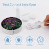 CASOWAT Sugar Skull Contact Lens Case, Portable Round Travel Case with Mirror And 2 Pots, Leak-Proof Compact Storage for Daily Use view 3