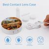CASOWAT Fall Thanksgiving Autumn Maple Leaves Pumpkin Contact Lens Case, Portable Round Travel Case with Mirror And 2 Pots, Leak-Proof Compact Storage for Daily Use view 3