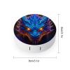 CASOWAT Blue Dragon Contact Lens Case, Portable Round Travel Case with Mirror And 2 Pots, Leak-Proof Compact Storage for Daily Use view 2