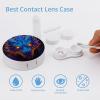 CASOWAT Blue Dragon Contact Lens Case, Portable Round Travel Case with Mirror And 2 Pots, Leak-Proof Compact Storage for Daily Use view 3