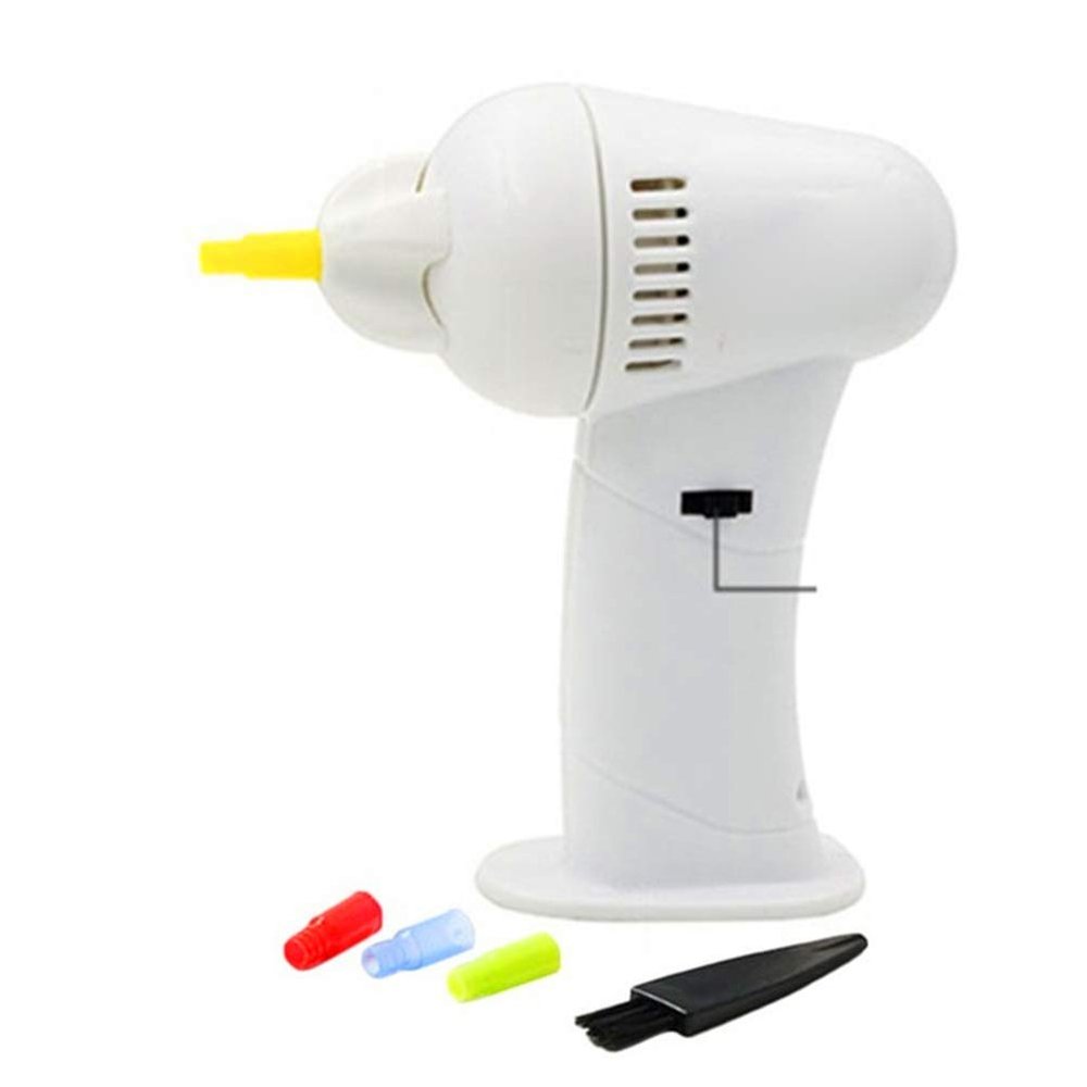 Kikumi Electric Ear Remover Wax Remover Cordless Choice Vacuum Cleaner Electric Ear Cleaner Tool Painless (White)