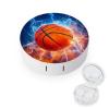 CASOWAT Basketball Contact Lens Case, Portable Round Travel Case with Mirror And 2 Pots, Leak-Proof Compact Storage for Daily Use view 1