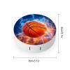 CASOWAT Basketball Contact Lens Case, Portable Round Travel Case with Mirror And 2 Pots, Leak-Proof Compact Storage for Daily Use view 2