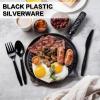 360-Pack Plastic Black Silverware Set, Disposable Cutlery view 3