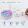 CASOWAT Mermaid Contact Lens Case, Portable Round Travel Case with Mirror And 2 Pots, Leak-Proof Compact Storage for Daily Use view 3